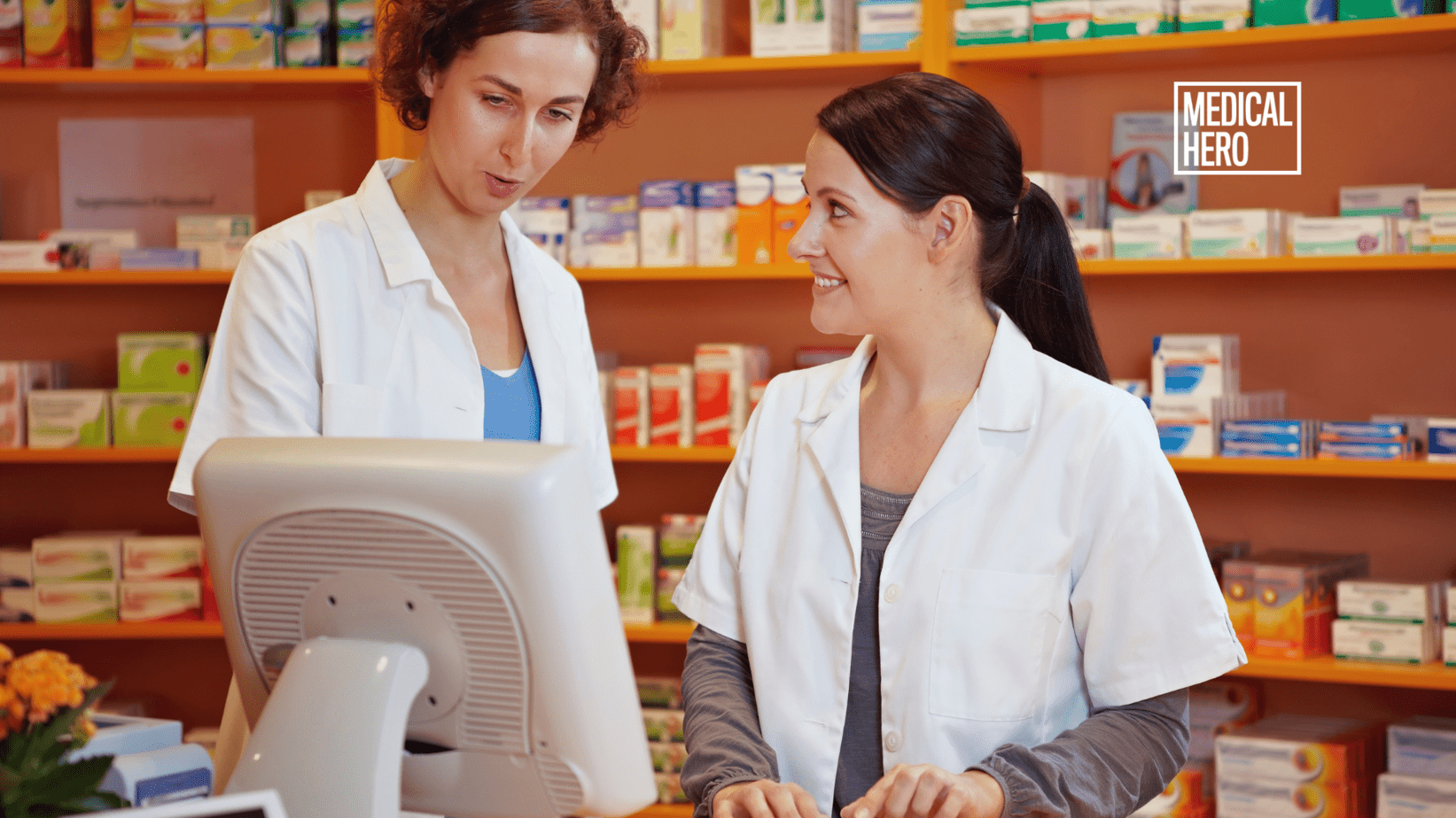 Pharmacy technician at work